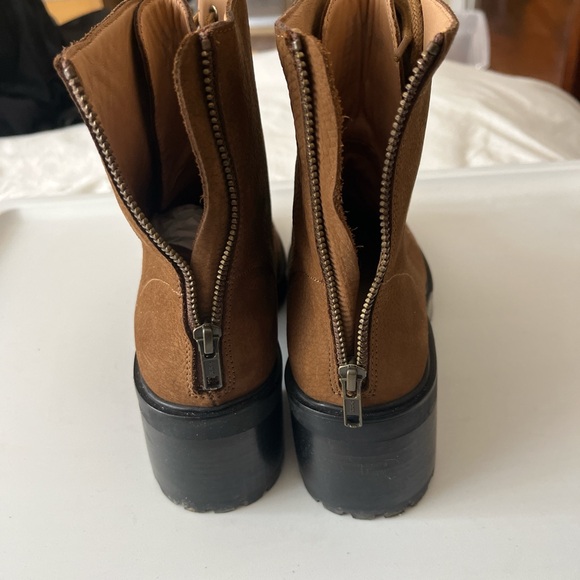 EUC Women’s Madewell Lace Up Ankle Boot Brown Nubuck Size 9 - Picture 3 of 8